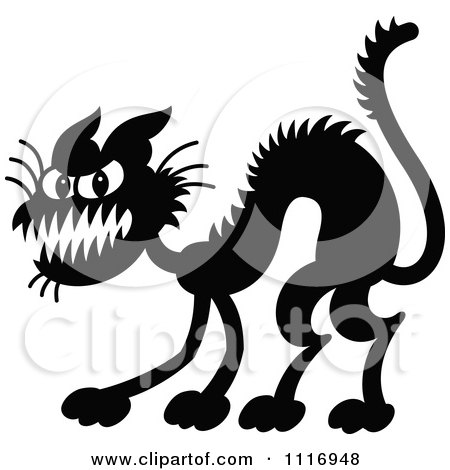 450x470 Royalty Free Vector Clip Art Illustration Of A Scared Cat Running