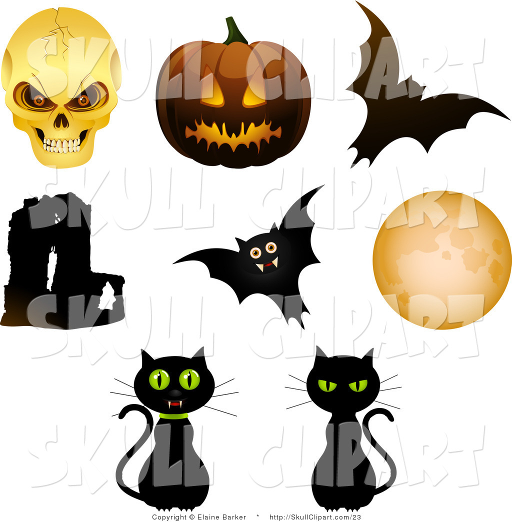 1024x1044 Vector Clip Art Of A Digital Collage Of Eight Halloween Objects