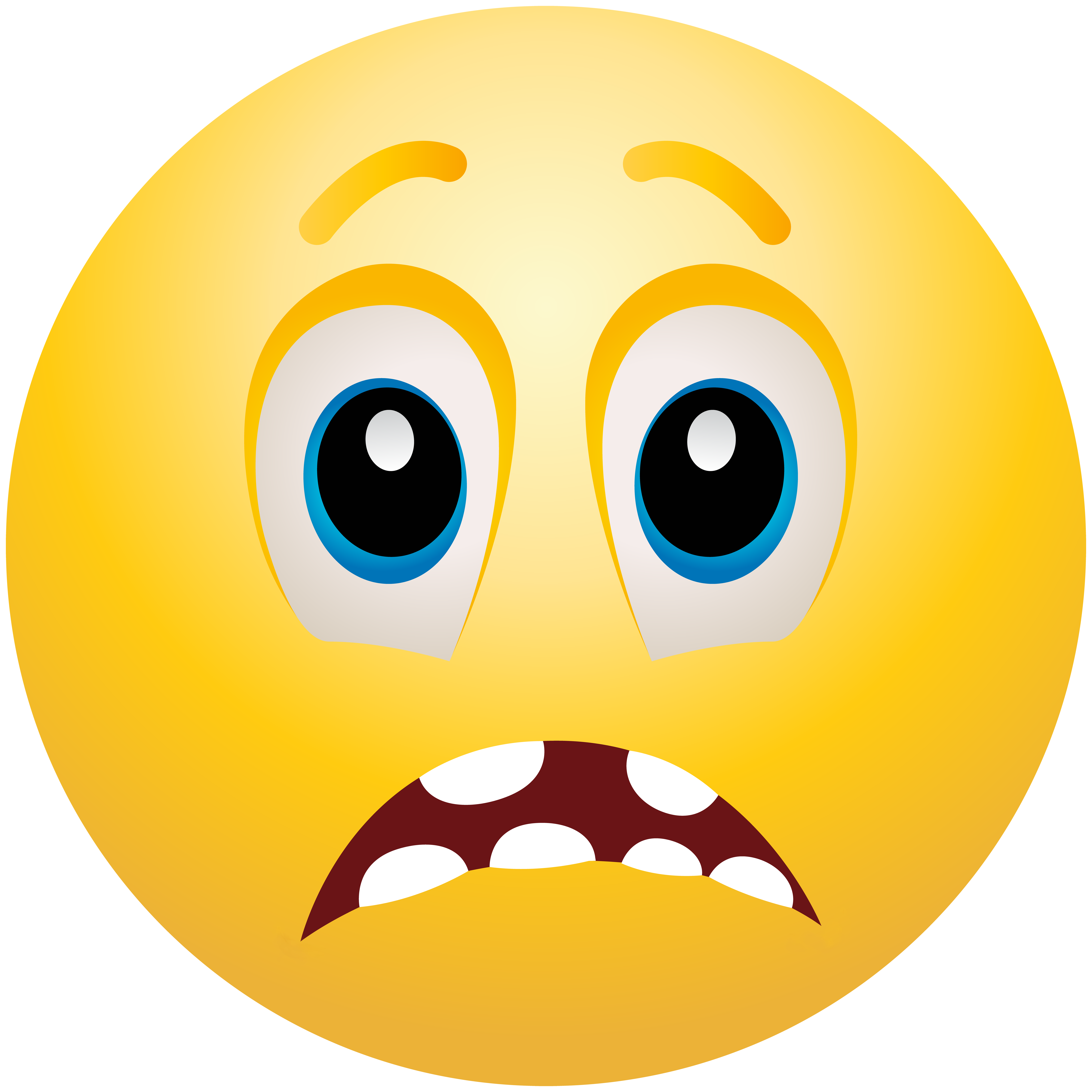 8000x8000 Scared Emoticon Png Clip Art