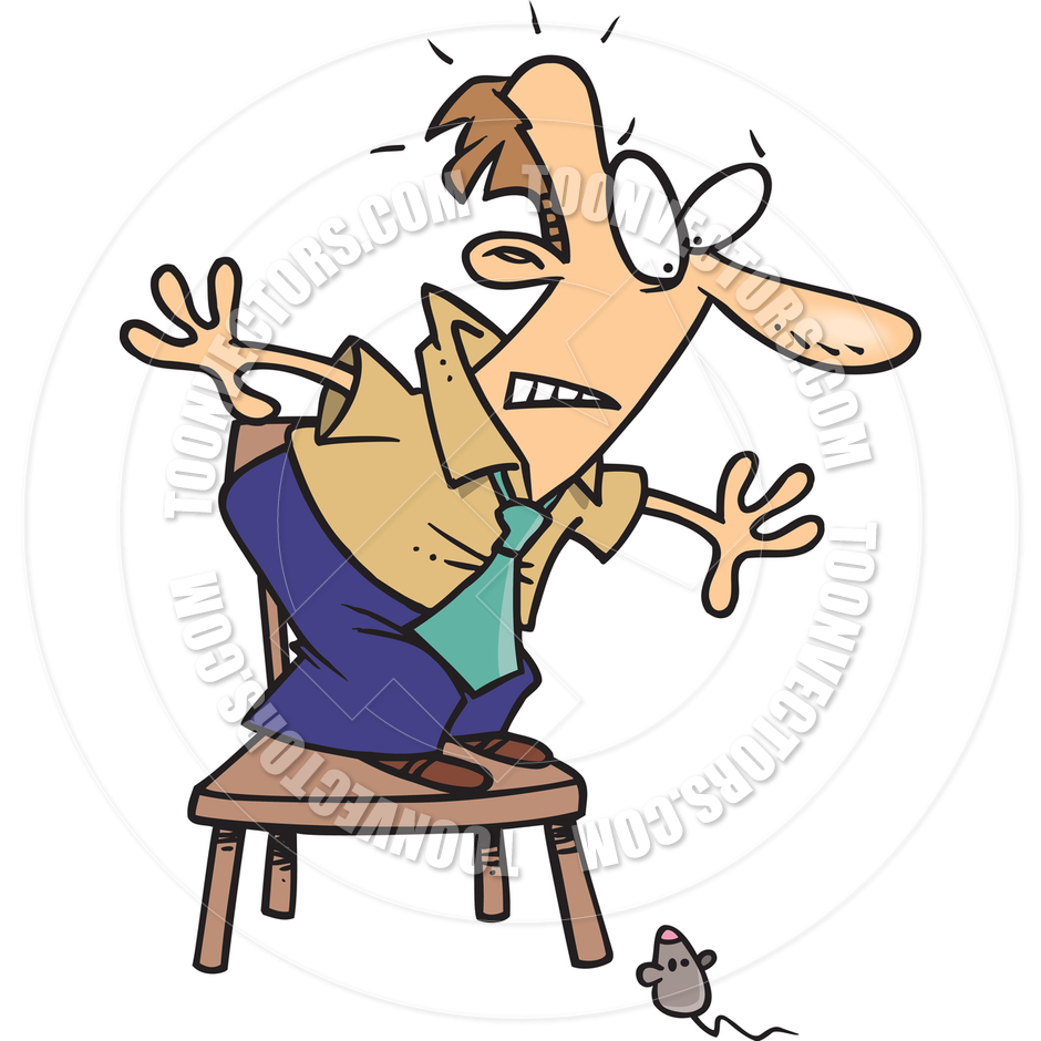 940x940 Cartoon Man Scared Of Mouse By Ron Leishman Toon Vectors Eps