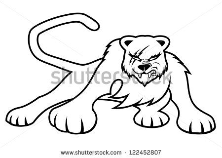 450x320 Panther Clipart Scared