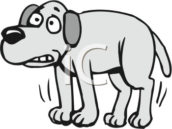350x262 Royalty Free Clipart Image Scared Dog Shivering