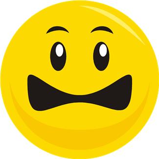 325x325 Scared Frown Face Clipart