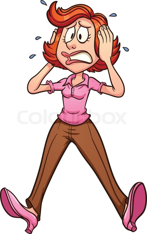 505x800 Cartoon Shocked Mom. Vector Clip Art Illustration With Simple