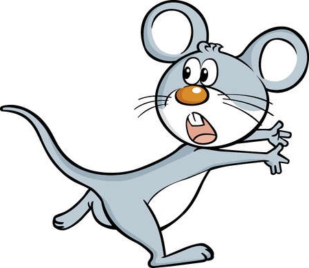 450x391 Scared Mouse Clipart