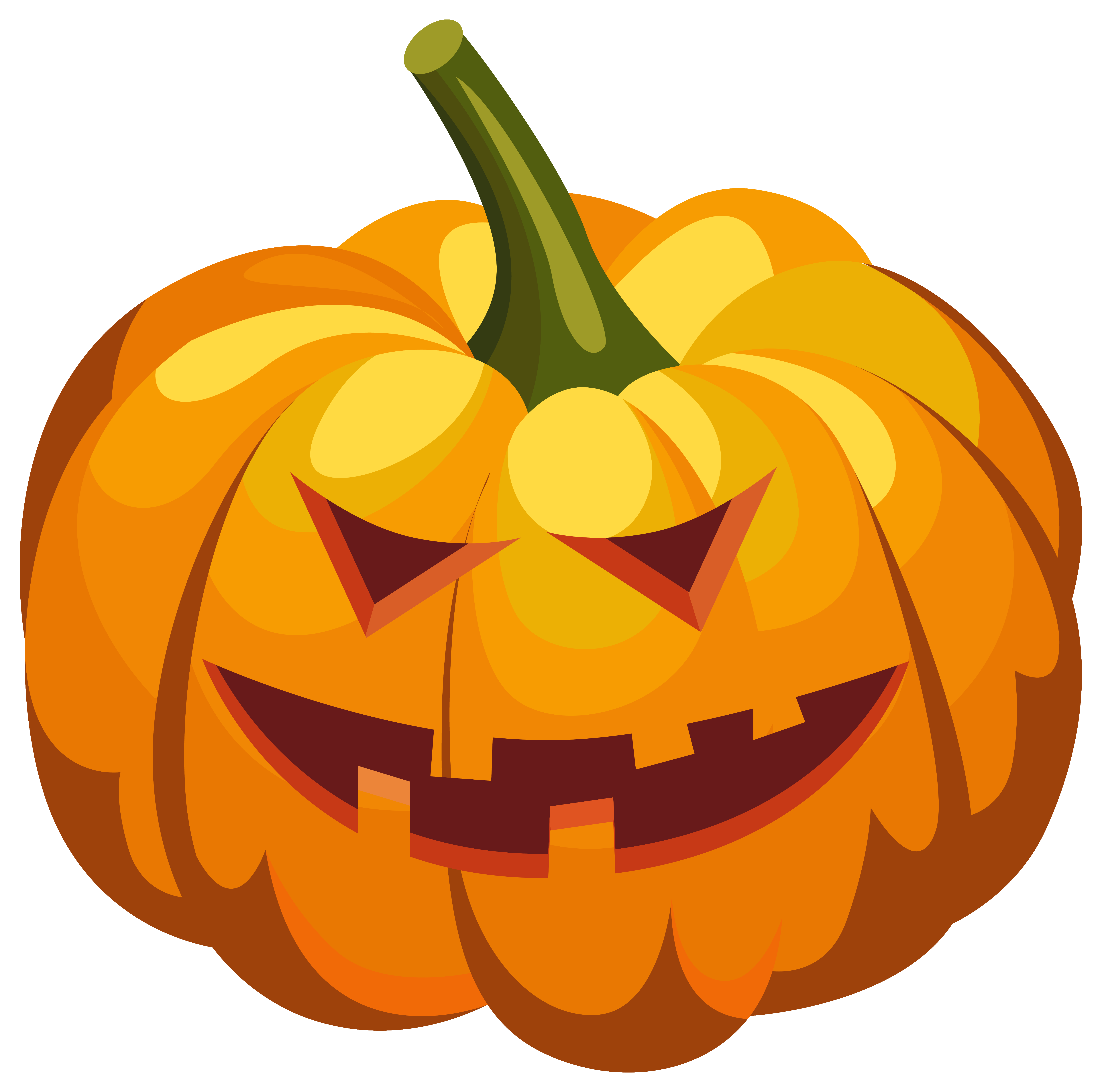 6051x5998 Scary Clipart Pumpkin