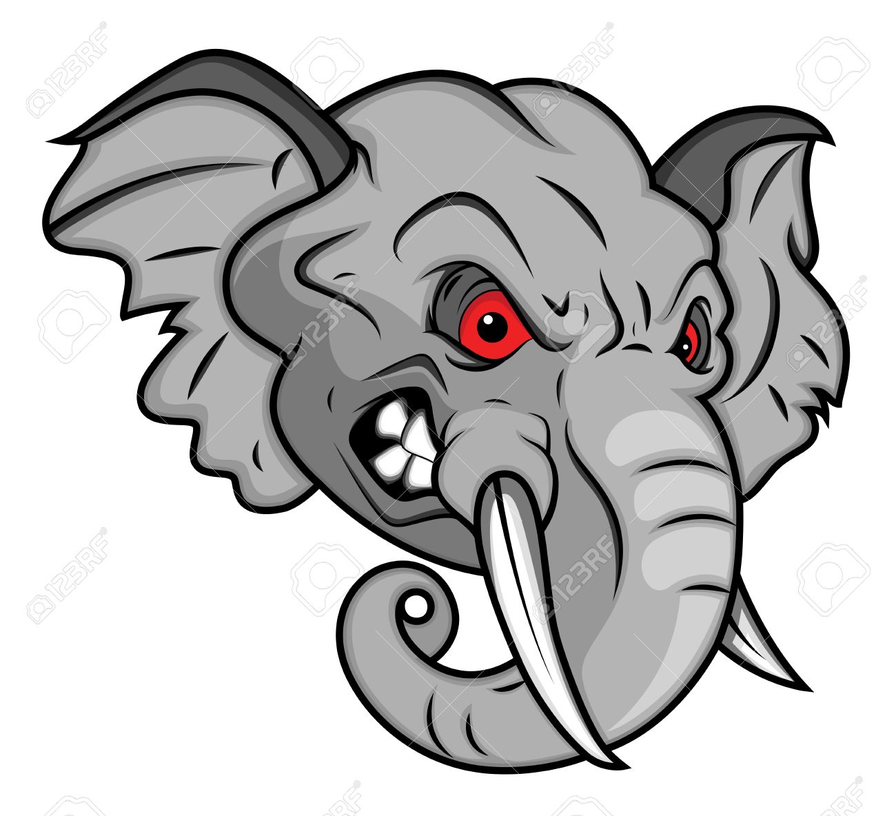 1300x1184 Scary Clipart Elephant