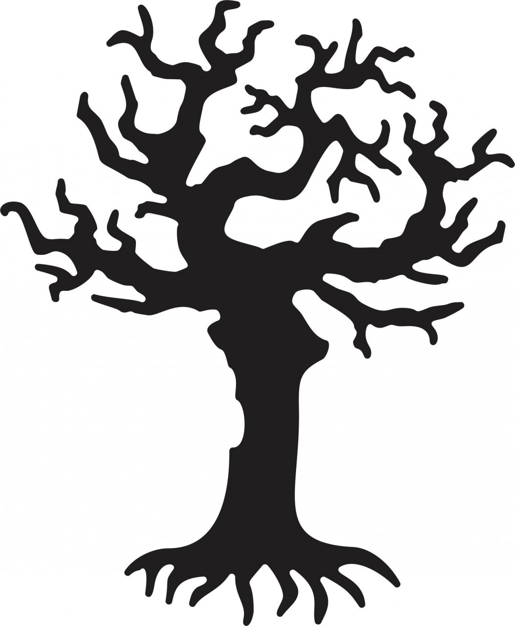 1054x1280 Halloween Clipart Spooky Tree