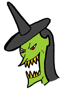 200x290 Laughing Witch Clipart