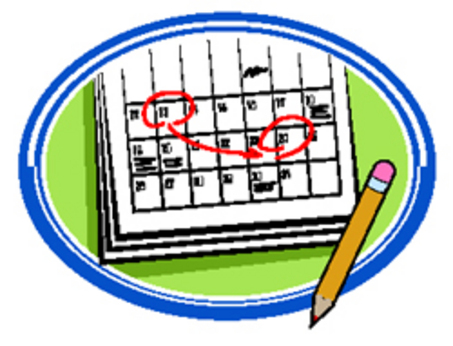 453x346 Schedule Of Events Clipart