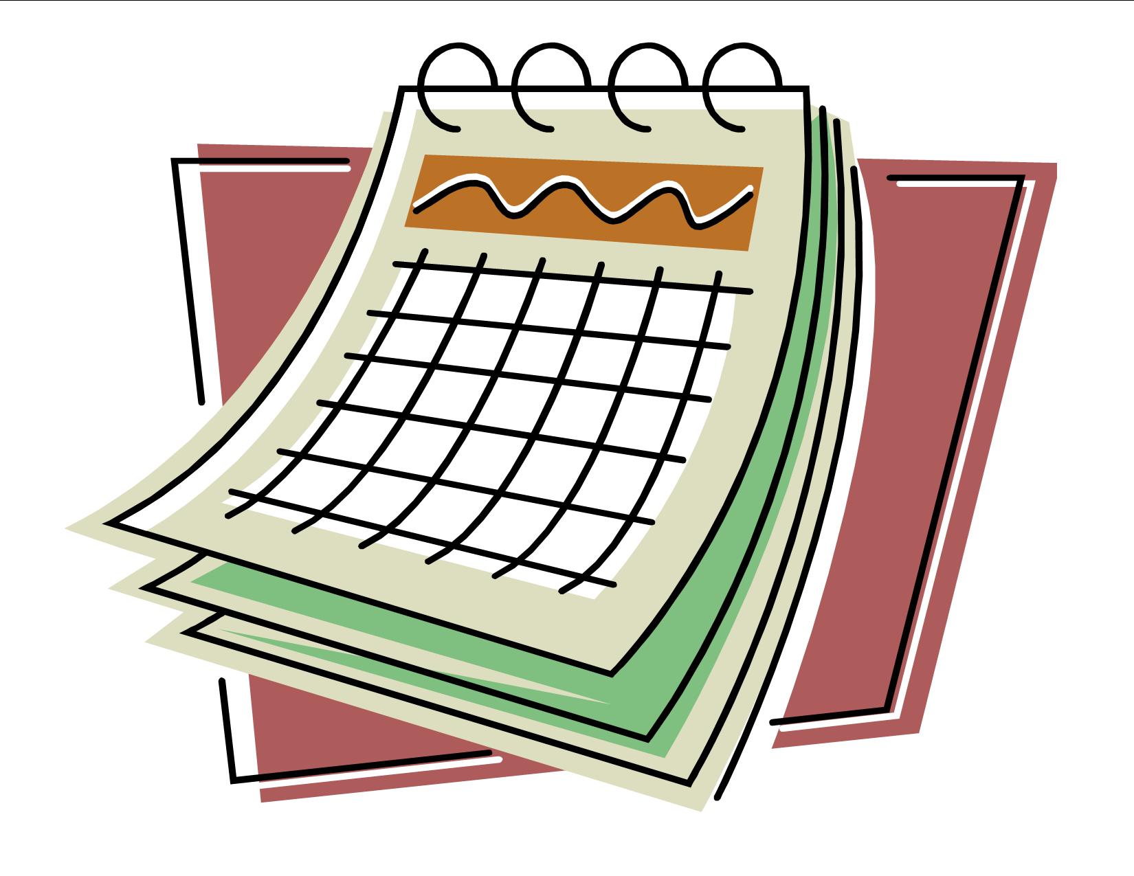 1650x1275 Date Clipart Weekly Calendar