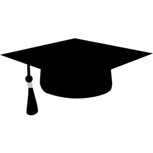 300x300 Graduation Hats Clip Art