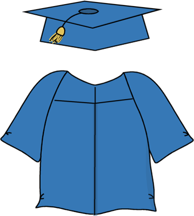 380x423 Graduation Cap And Gown Clipart Kid 2