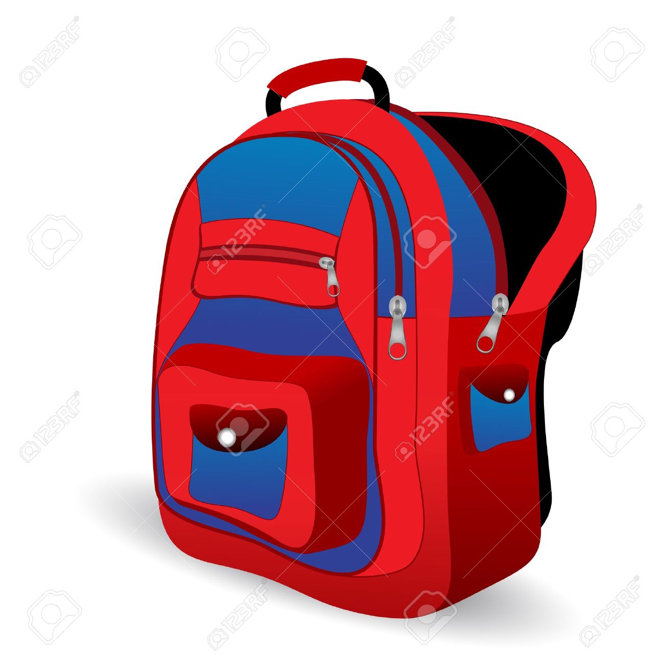 1300x1300 Illustration Of School Bag On White Background Royalty Free