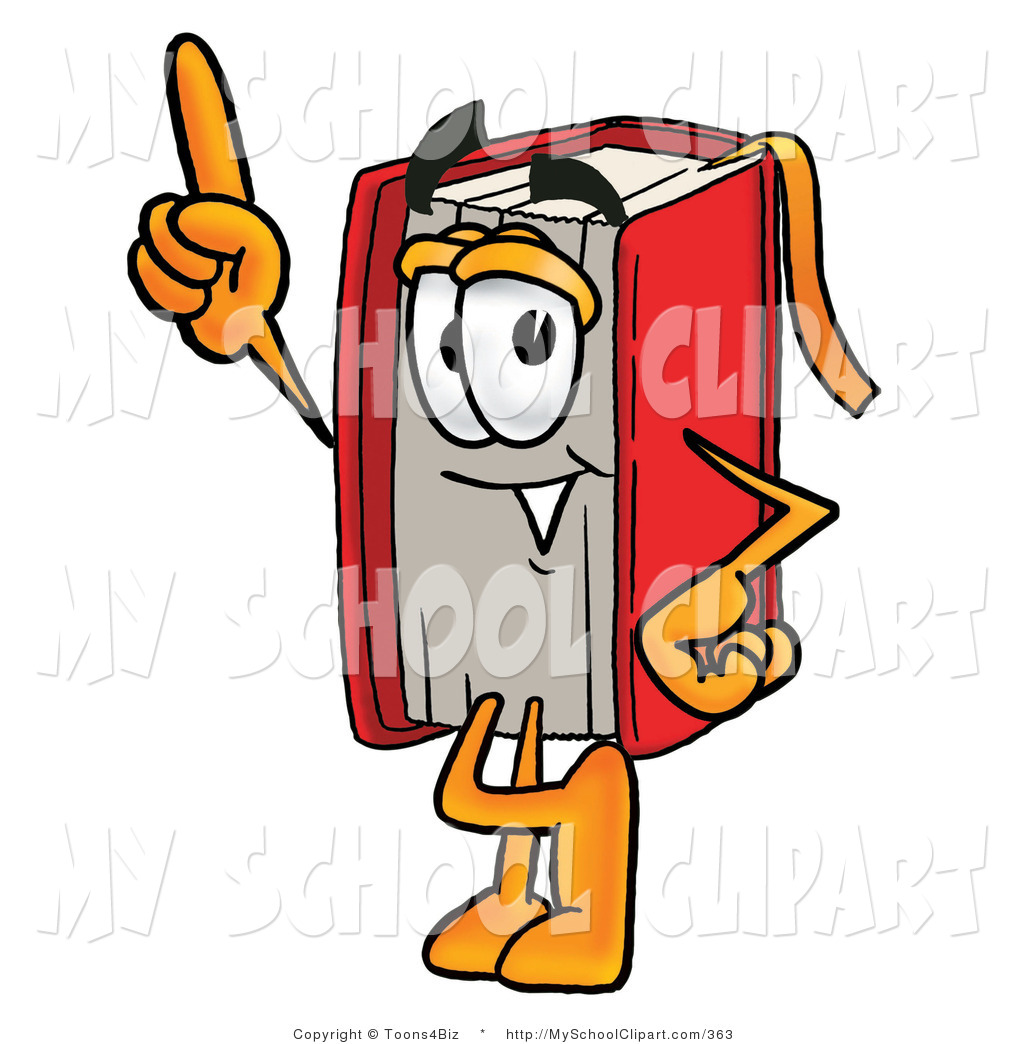 1024x1044 Clip Art Of A Red Book Mascot Cartoon Character Pointing Up To