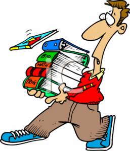 257x300 Clipart Picture Of A Teen Carrying A Stack Of Text Books