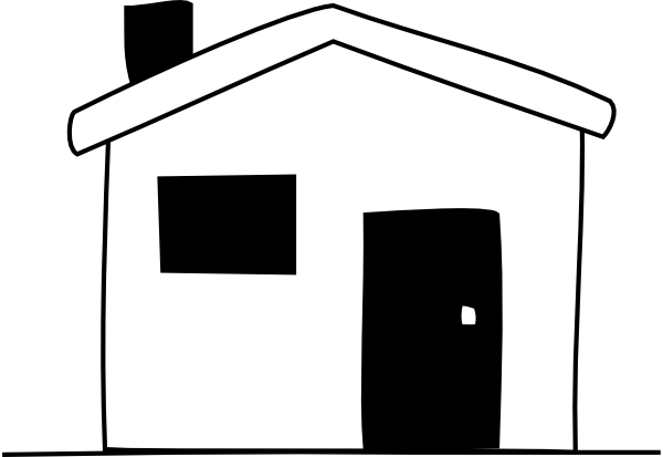 600x413 House Black And White School House Clip Art Free