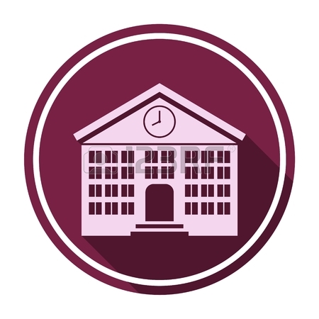 450x450 School Building On White Background. Building University