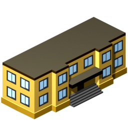 256x256 School Building Clip Art Clipart