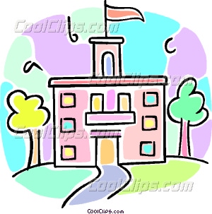 300x303 School Building Vector Clip Art
