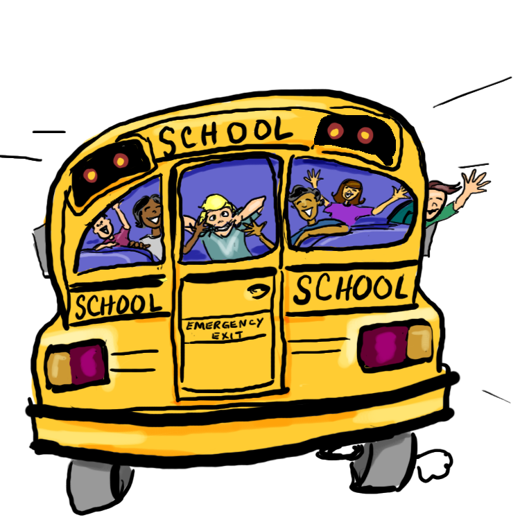 750x750 Animated School Bus Clipart