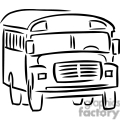 120x120 Royalty Free Black And White Outline Of A School Bus 382631 Vector