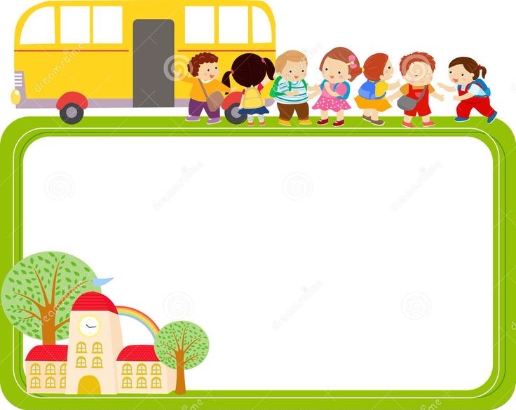 736x585 School Bus Border Clipart