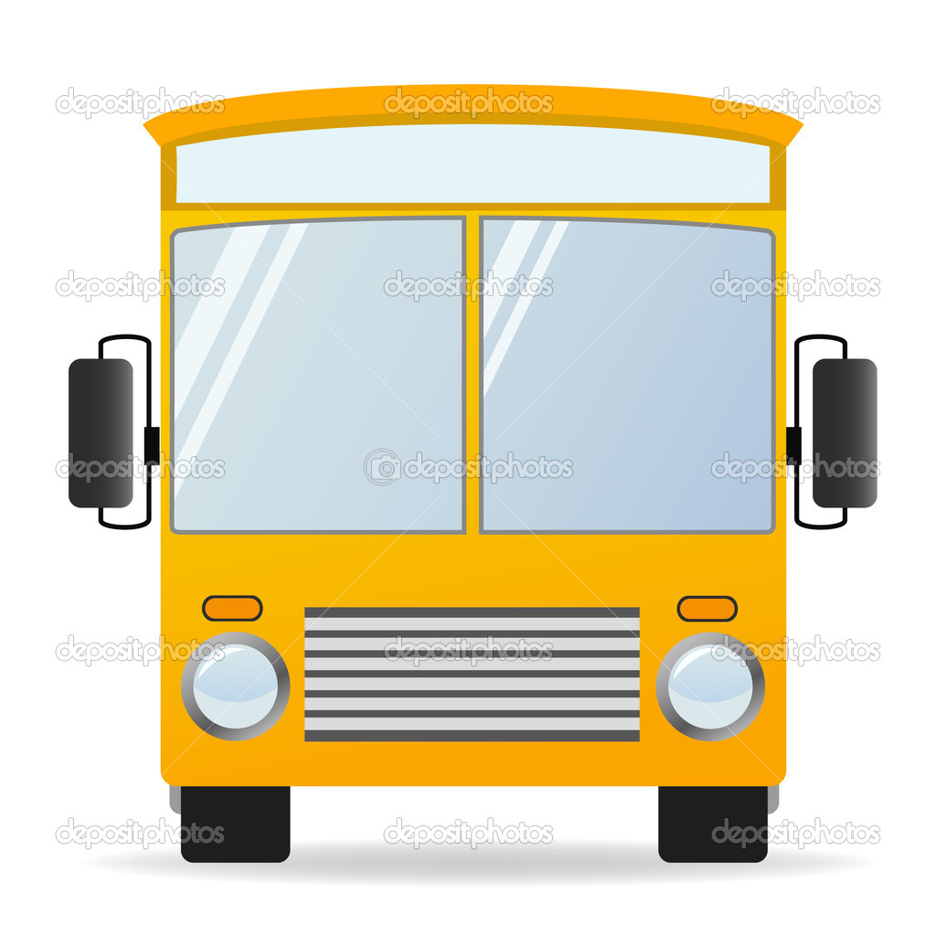 1024x1024 School Bus Front View Clipart