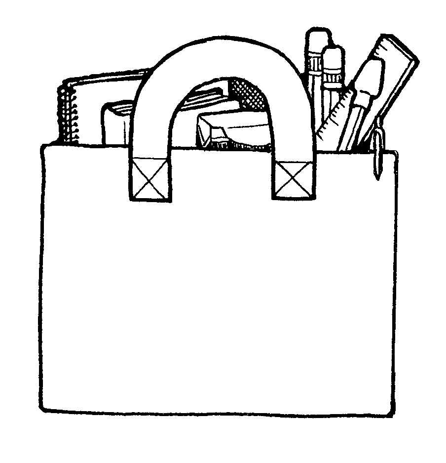 904x937 School Supplies Black And White Clipart
