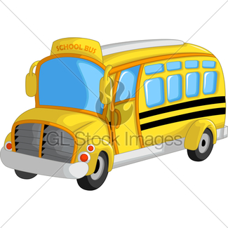 325x325 Cartoon School Bus Gl Stock Images