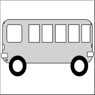 304x304 Clip Art Basic Shapes School Bus Grayscale I Abcteach
