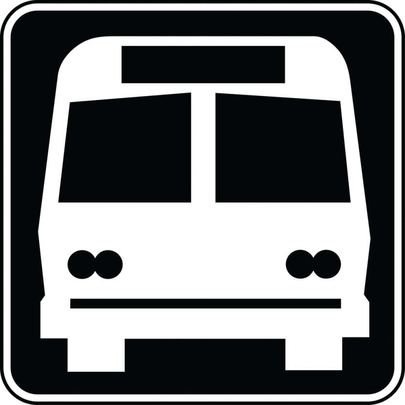 830x830 School Bus Stopping Clipart Black And White