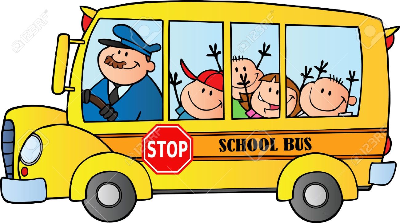 1300x726 Happy Children On School Bus Royalty Free Cliparts, Vectors,