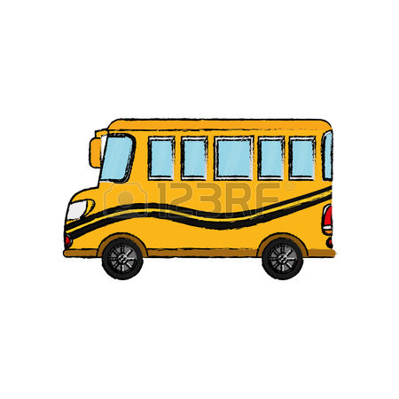 450x450 School Bus Front View Icon Vector Illustration Graphic Design