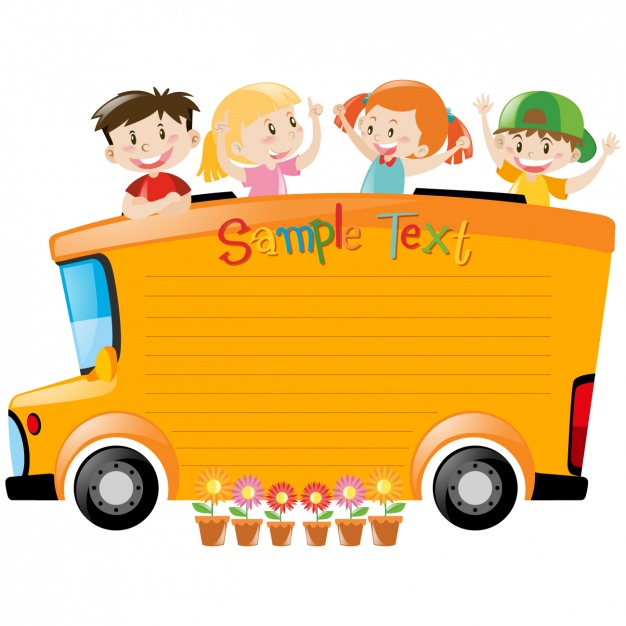 626x626 School Bus Background Design Vector Free Download