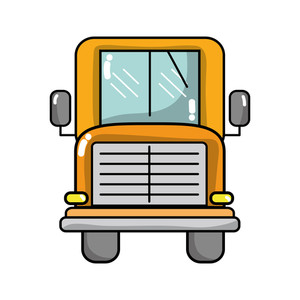 300x300 Freehand Drawn Cartoon Yellow School Bus Royalty Free Stock Image