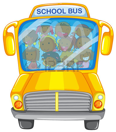 396x450 Illustration Of Many Children On A School Bus Royalty Free