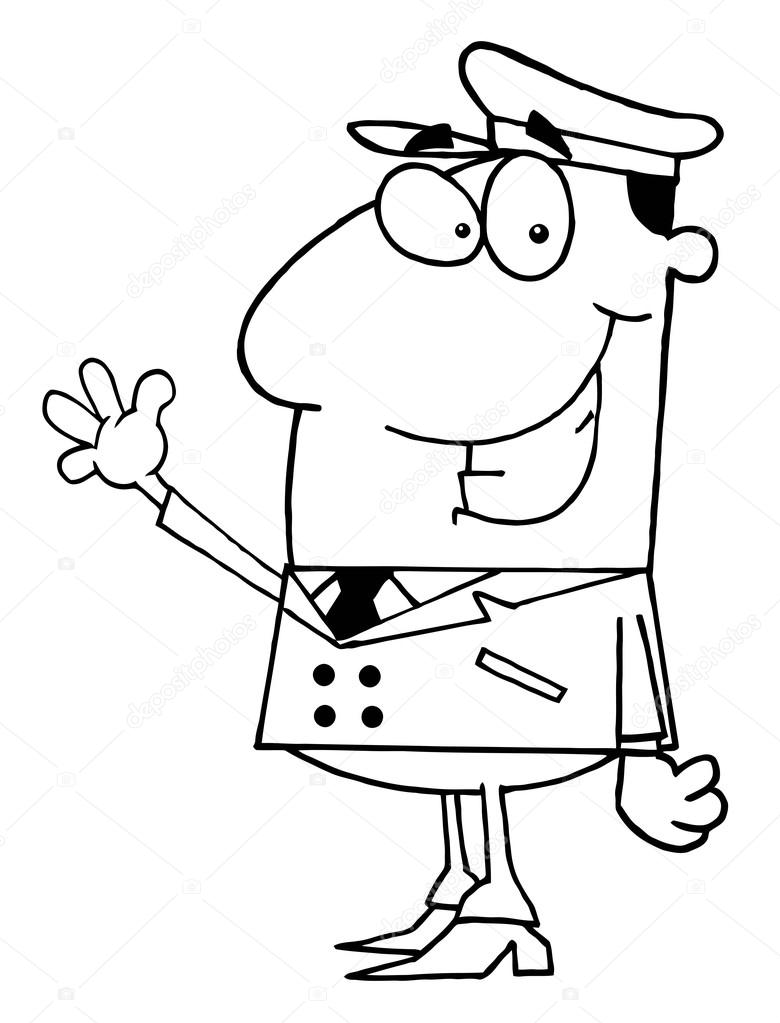 780x1023 Outlined School Bus Driver School Waving Stock Photo Hittoon