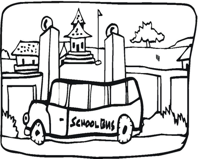 400x322 Bus Coloring Sheet Page Image Clipart Images