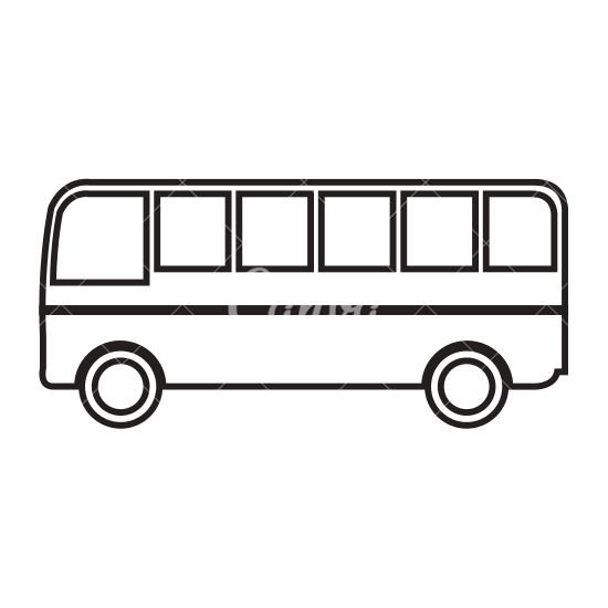 550x550 Bus Outline Icon