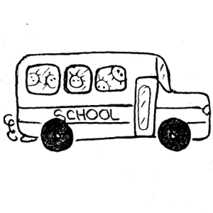 300x300 Bus Black And White School Bus Clipart Black And White Free