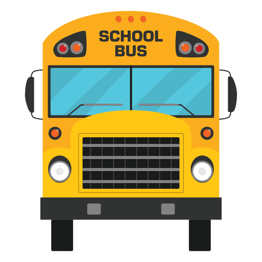 512x512 Flat Illustrated School Bus Silhouette