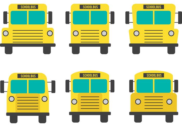 700x490 Front View School Bus Vectors