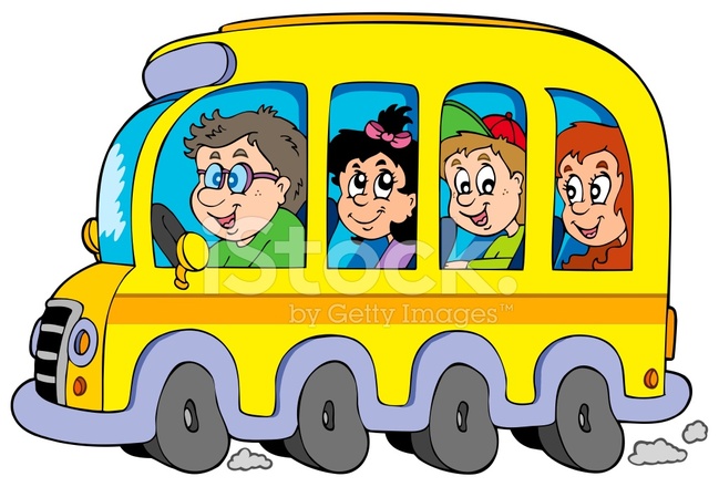 649x440 Cartoon School Bus With Kids Stock Vector