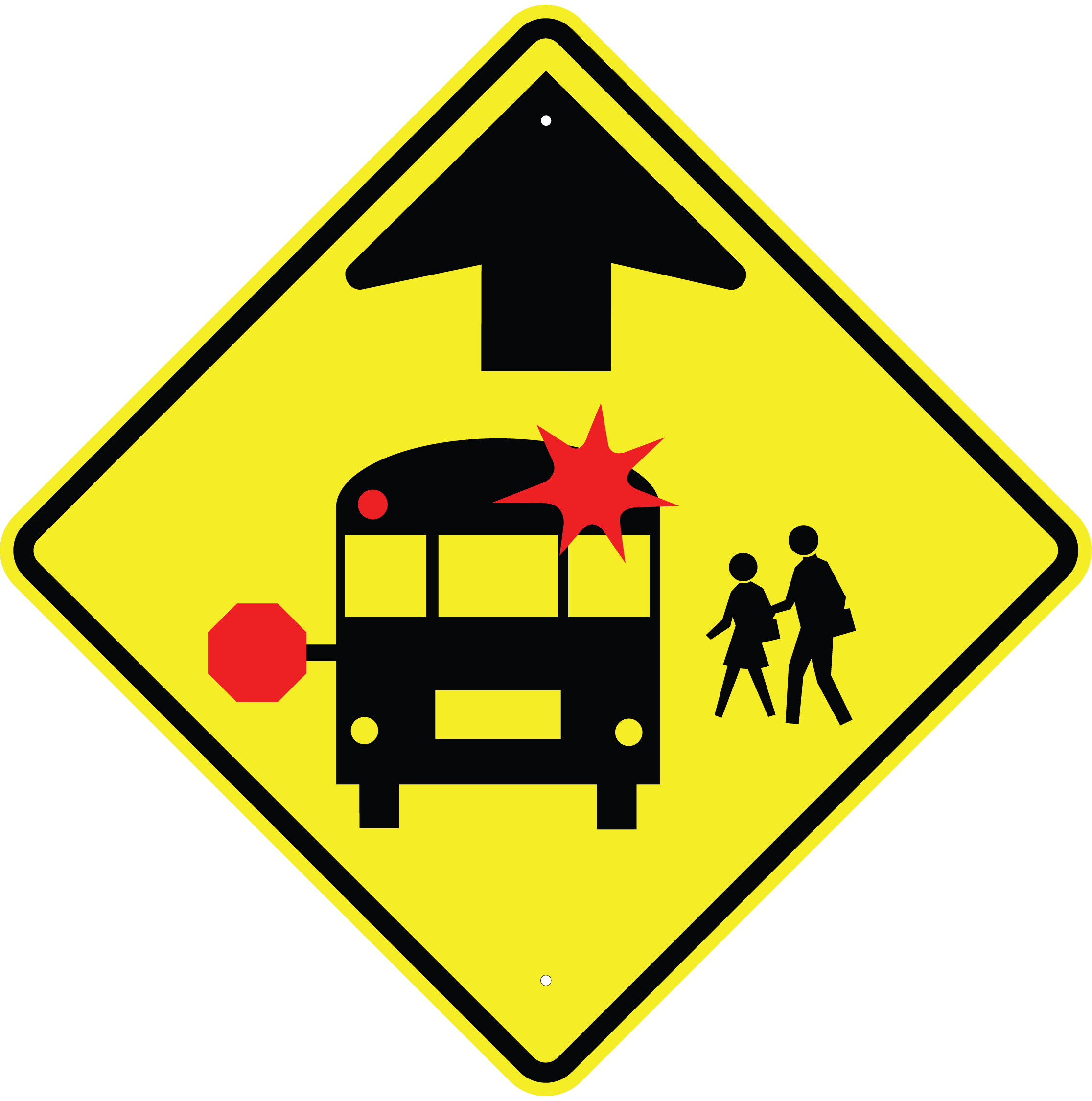 2231x2250 School Bus Stop Sign Clipart
