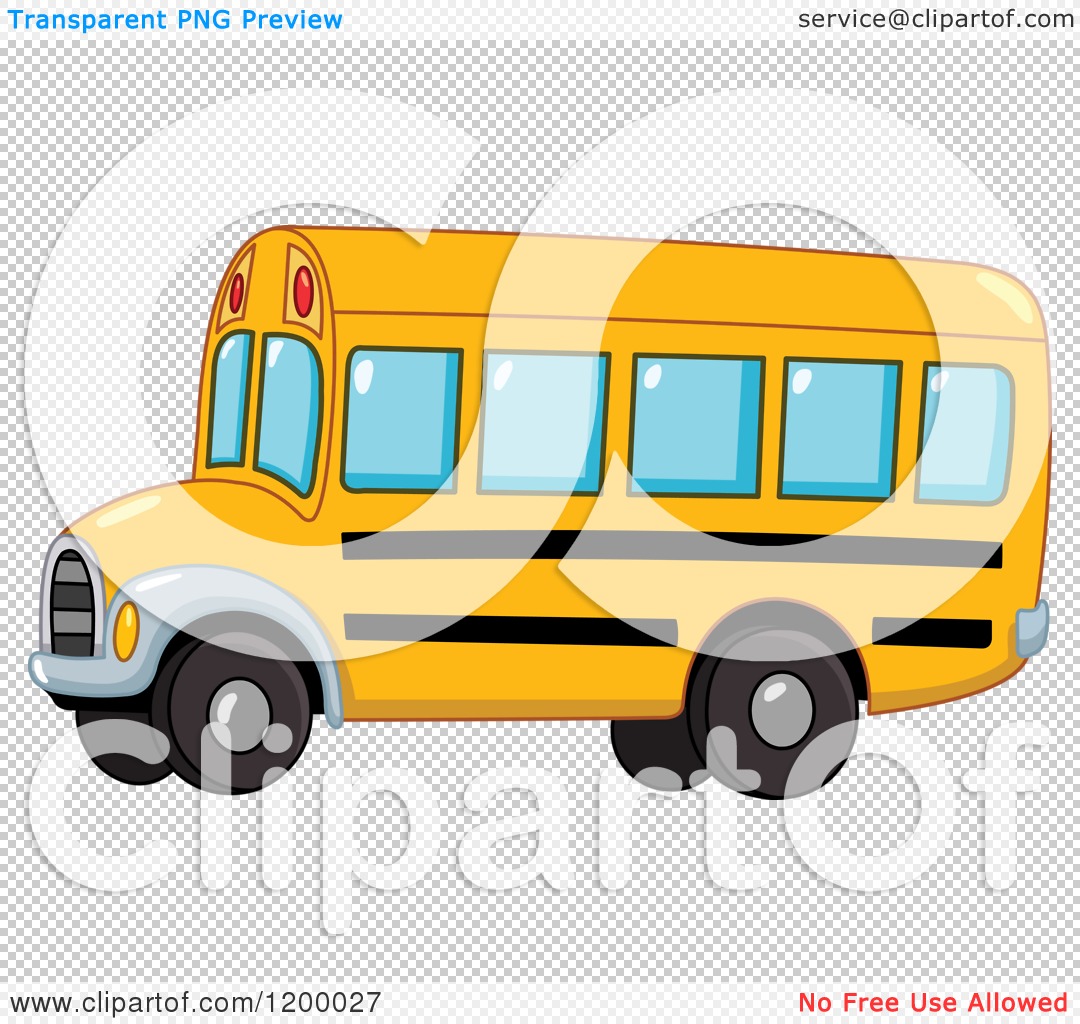 1080x1024 Cartoon Of A Cute Yellow School Bus