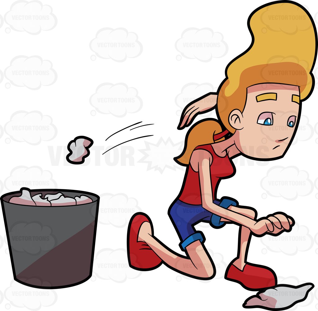 1024x999 A Woman Tossing A Paper To The Garbage Bin At A School Cafeteria