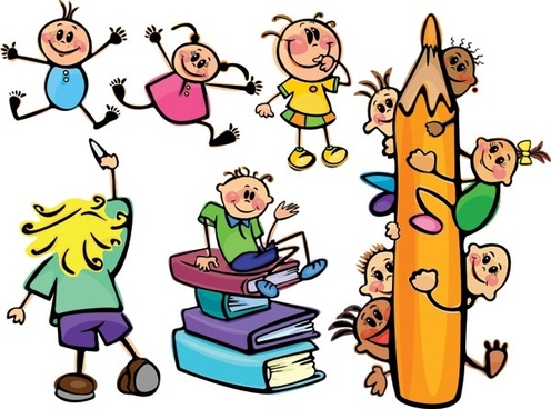 496x368 Free Vector Cartoon Primary School Students Illustration Free