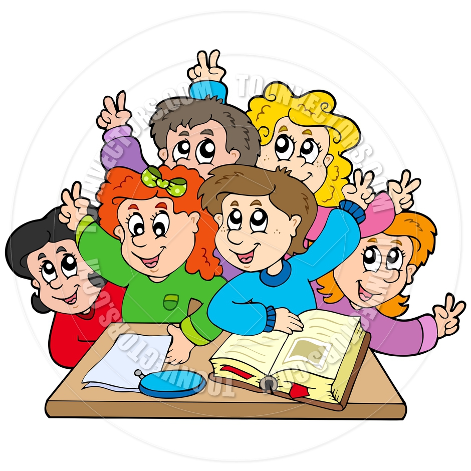 940x940 Cartoon Group Of School Kids By Clairev Toon Vectors Eps