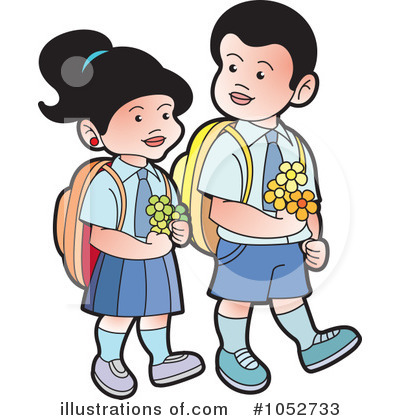 400x420 School Children Clipart